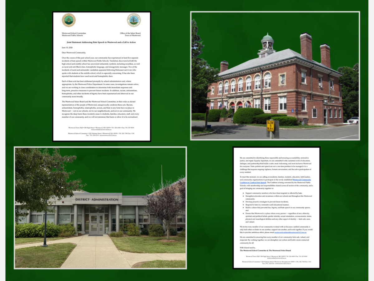 Westwood Select Board, School Committee Condemn Hate Speech, Back Community Coalition