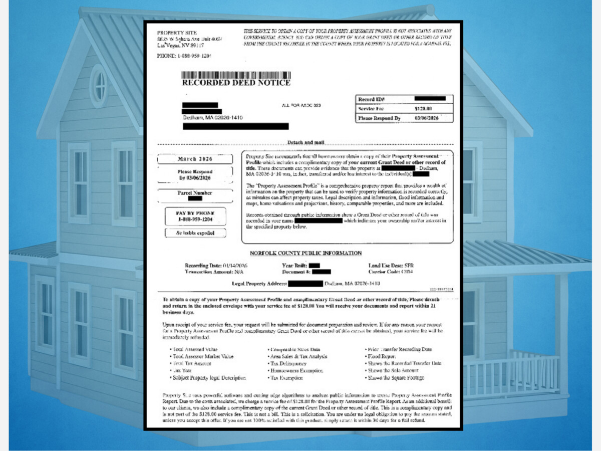 Norfolk County Register of Deeds Warns Homeowners of Deed Scam