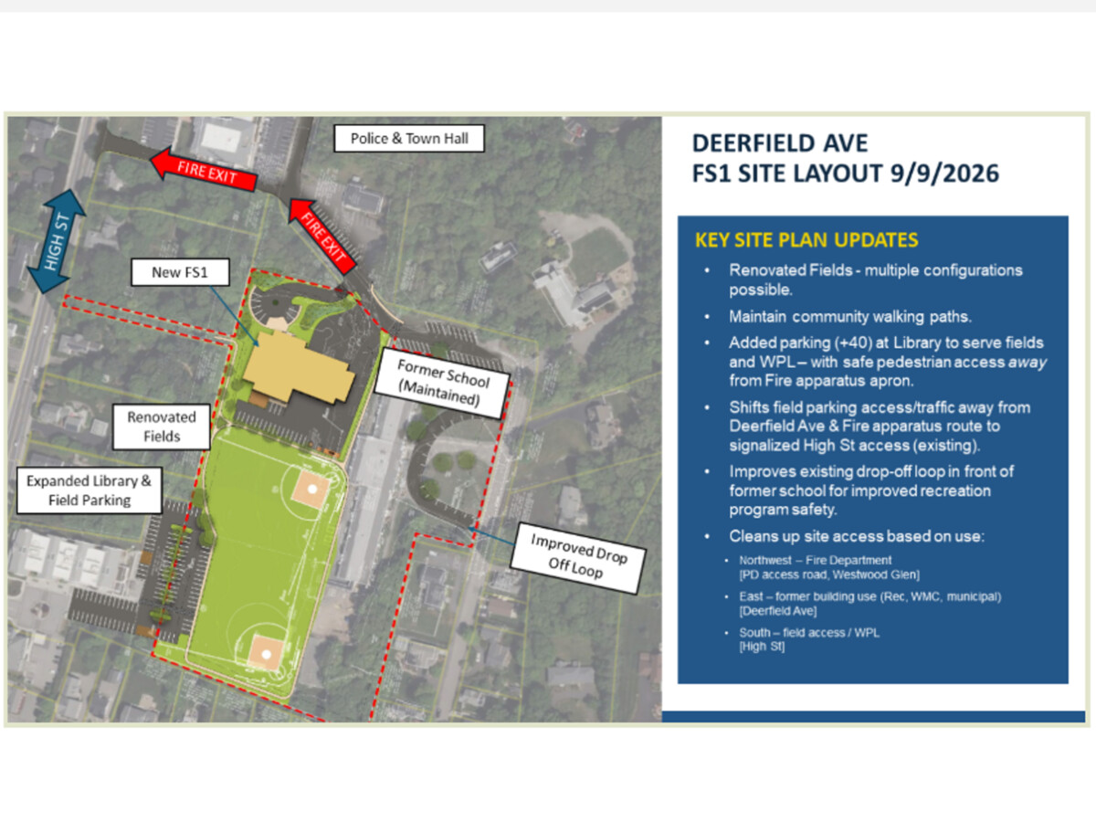 Westwood Select Board Adopts Revised FS1 Project Scope, $39.98 Million Budget Ahead of Special Town Meeting