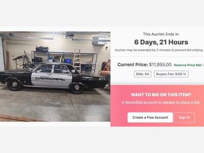 Canton Police Department Auctioning Off Vintage 1965 Police Car, Proceeds to Help Local Community
