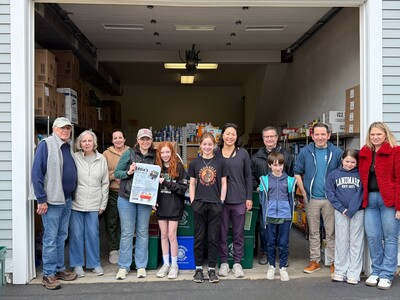At End of Eddie's Food Drive, Westwood Food Pantry Shelves are Restocked