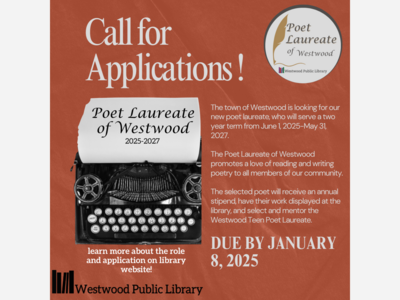 Deadline to Apply to be Westwood’s Next Poet Laureate is January 8
