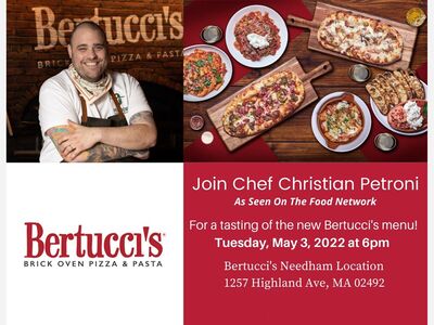 Pizza Party with Celebrity Chef Christian Petroni, at Needham Bertucci's