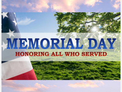 Memorial Day - Monday, May 27, 2024