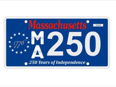 Commemorating America's  Independence, Lottery for MA 250 License Plate Open Through April 17