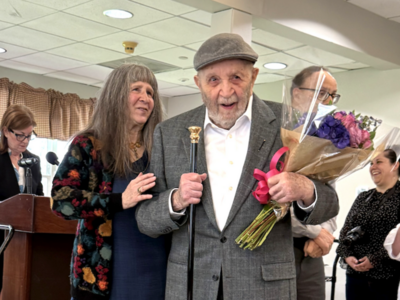 Jasper "Harvey" Atkins Honored with Westwood's Boston Post Cane Ahead of 100th Birthday
