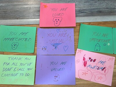 Westwood Kindness Ninjas Deliver Encouraging Notes to Seniors