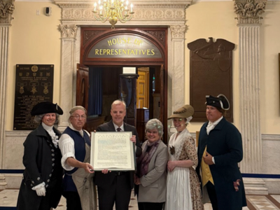 Hand-Printed Copies of the Declaration of Independence Being Delivered Across Massachusetts