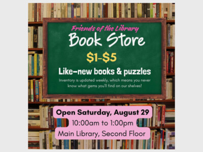 Friends of the Library Book Store Open