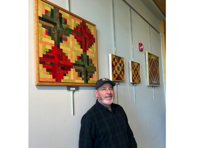 Salvaged Books Become Colorful Quilt-Inspired Art in Westwood Public Library Exhibit